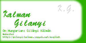 kalman gilanyi business card