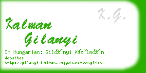 kalman gilanyi business card